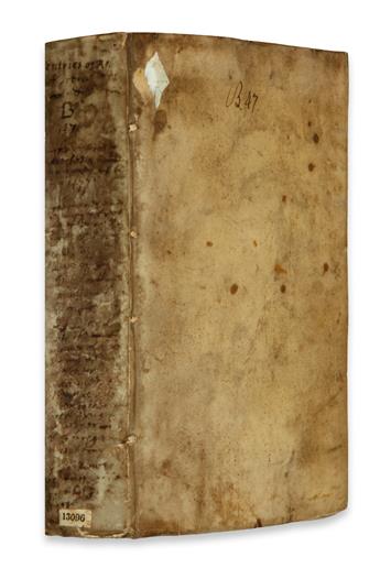 (HERALDRY.)  [Heraldic and genealogical notes.]  Manuscript in English on paper.  Circa 1600